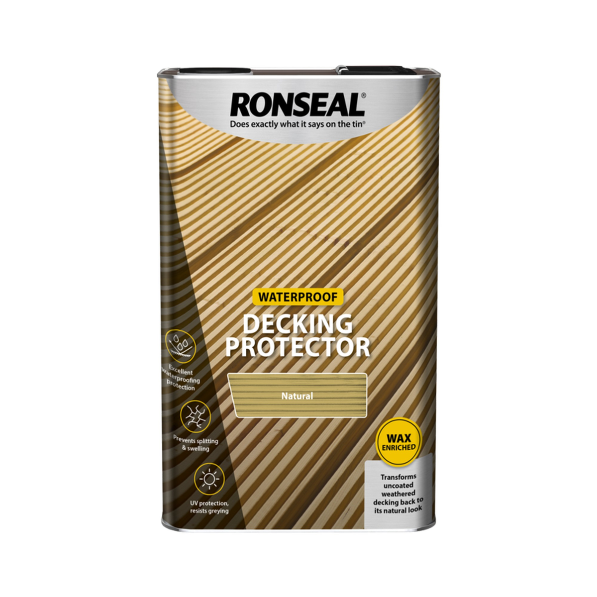 Ronseal Decking Protector Natural 5L tin