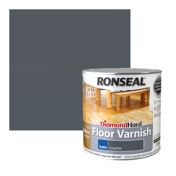 Ronseal Diamond Hard Floor Varnish satin graphite 2.5L