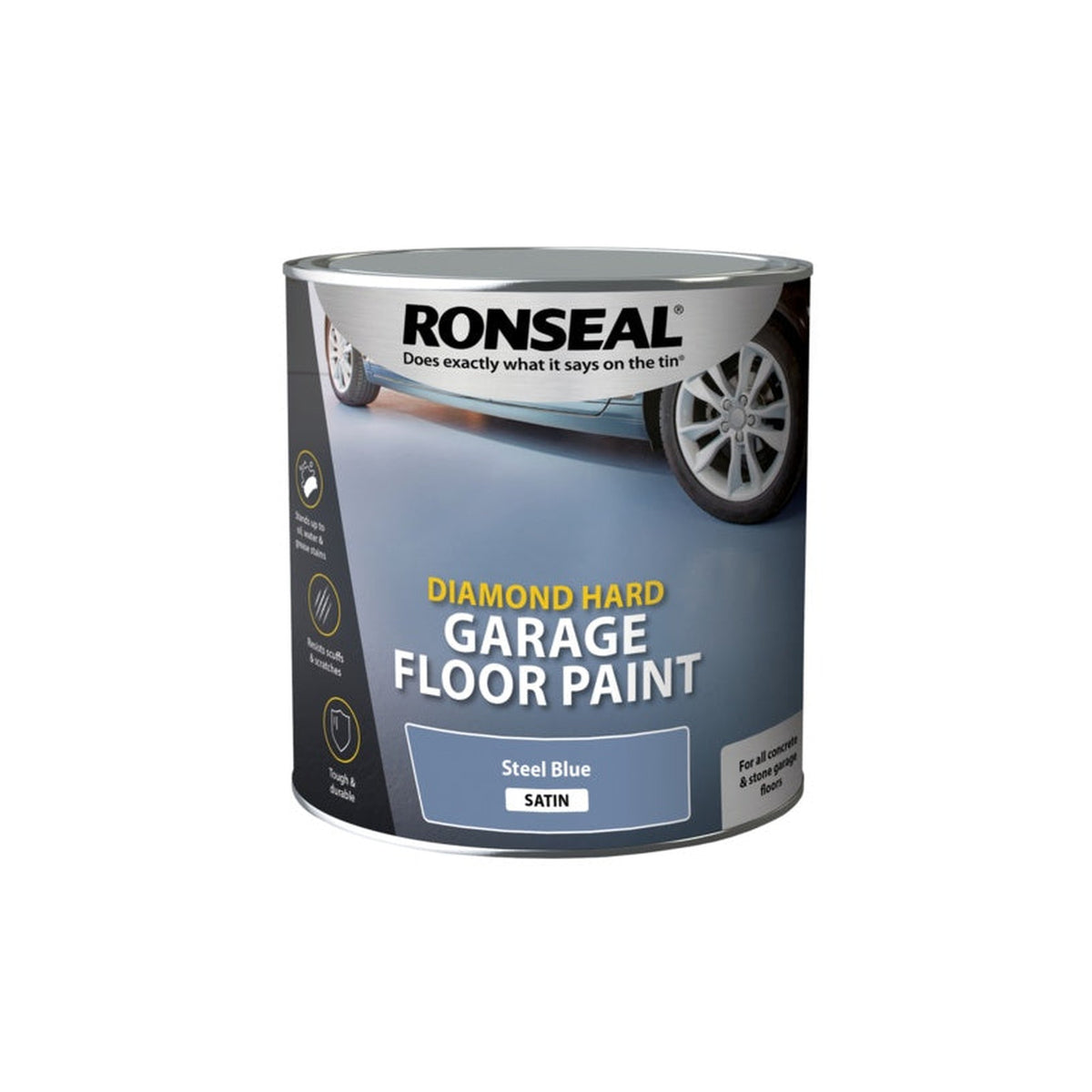 Ronseal Diamond Hard Garage Floor Paint 2.5L tin in Blue, view 4