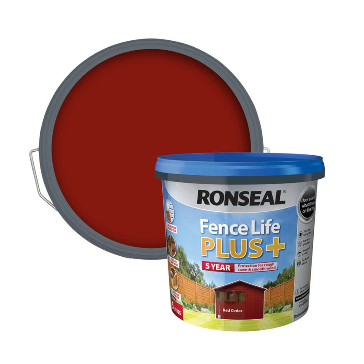 Ronseal Fence Life Plus Red Cedar 5L
