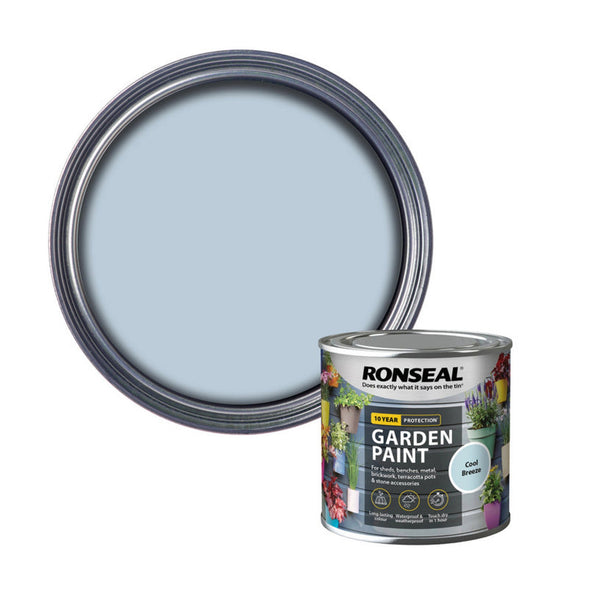 Ronseal Garden Paint 250ml tin in Cool Breeze