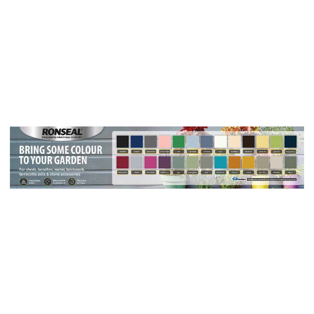 Ronseal Garden Paint 250ml tin in Pewter Grey, view 5