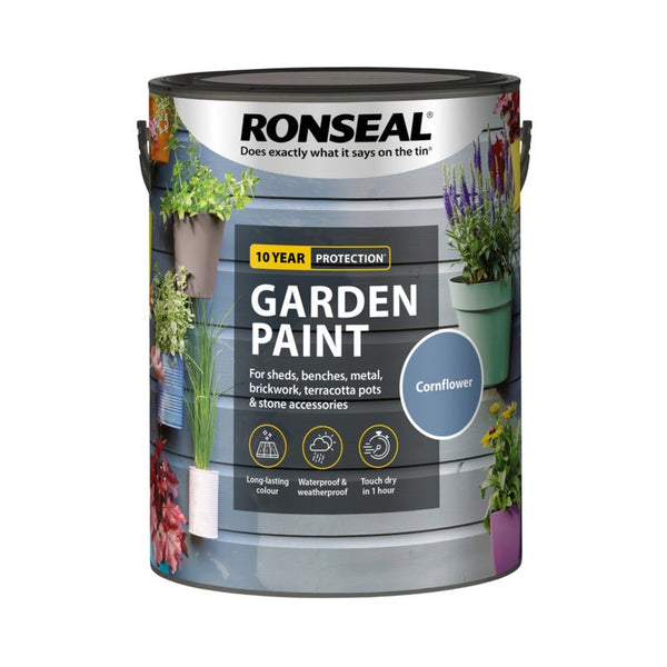 Ronseal Garden Paint 5L tin in Cornflower