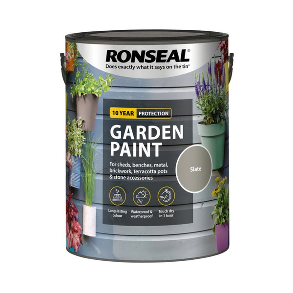 Ronseal Garden Paint 5L tin in Slate