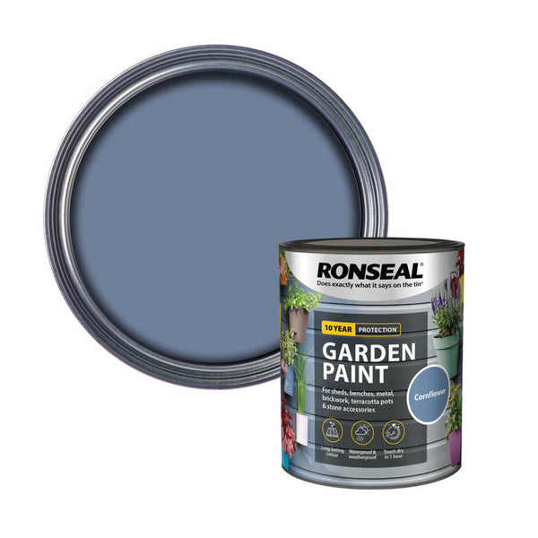 Ronseal Garden Paint 750ml tin in Cornflower