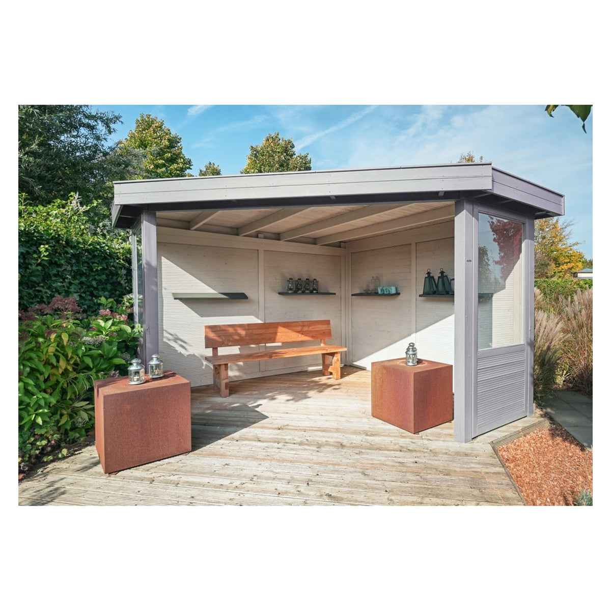 Ronseal Garden Paint 750ml tin in Pewter Grey, view 3