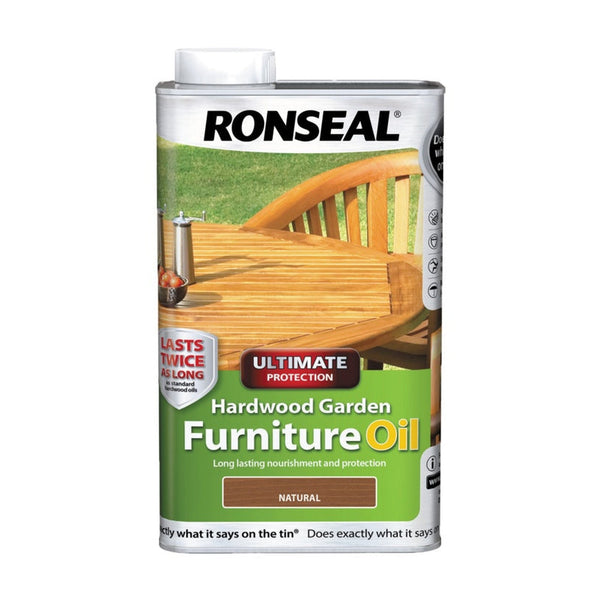 Ronseal Hardwood Furniture Oil 1L in Natural Clear