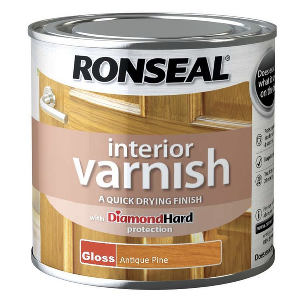 Ronseal Interior Varnish Gloss Antique Pine 250ml