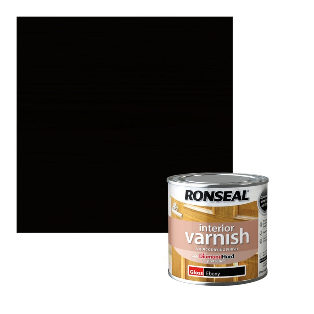 Ronseal Interior Varnish Gloss Ebony 250ml