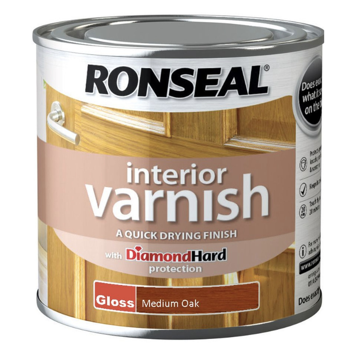 Ronseal Interior Varnish gloss Medium Oak 250ml