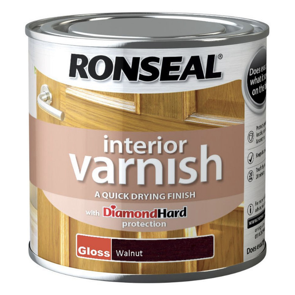 Ronseal Interior Varnish gloss 250ml in Walnut