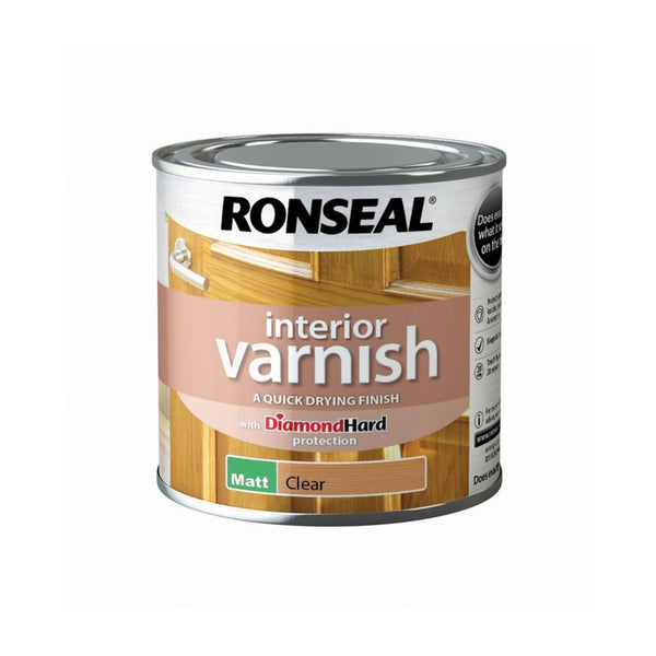 Ronseal Interior Varnish Matt Clear 250ml tin
