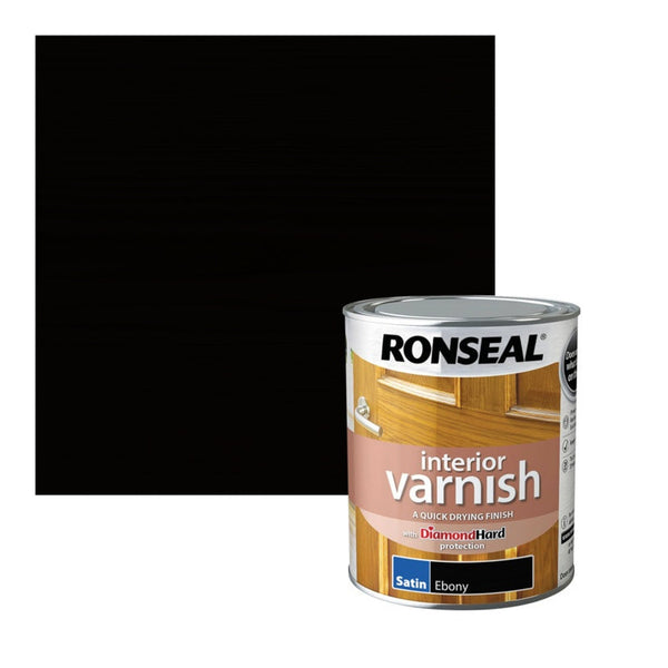 Ronseal Interior Varnish satin Ebony 750ml