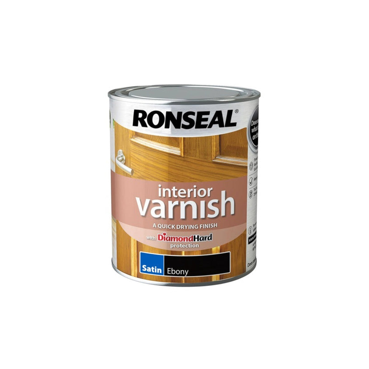 Ronseal Interior Varnish satin Ebony 750ml, view 4