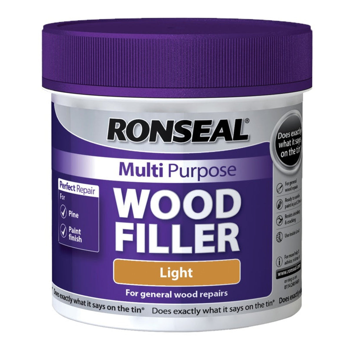 Ronseal Multi Purpose Wood Filler 465g in Light