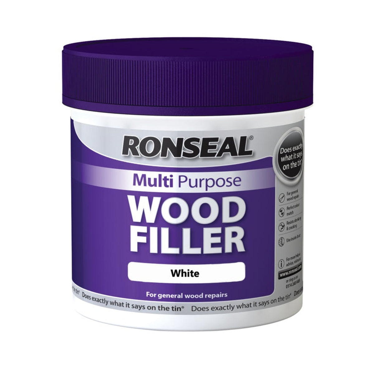Ronseal Multi Purpose Wood Filler 465g in white