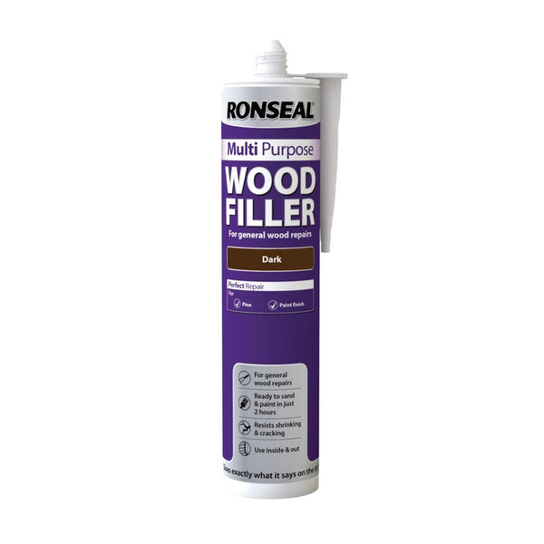 Ronseal Multi Purpose Wood Filler Cartridge 310ml in Dark