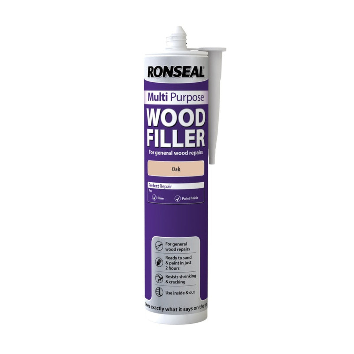 Ronseal Multi Purpose Wood Filler cartridge Oak 310ml