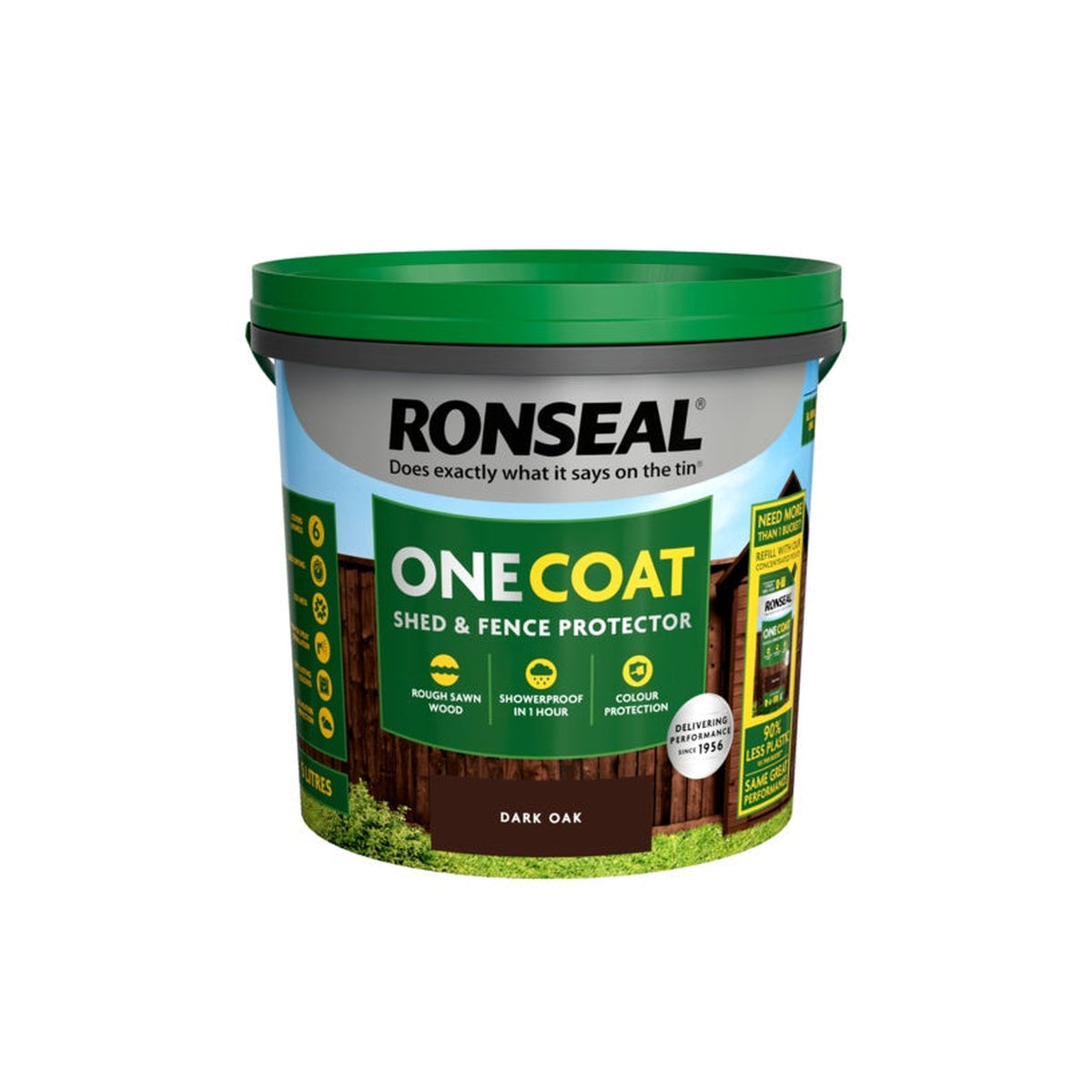 Ronseal One Coat Shed & Fence Protector 5L in Dark Oak