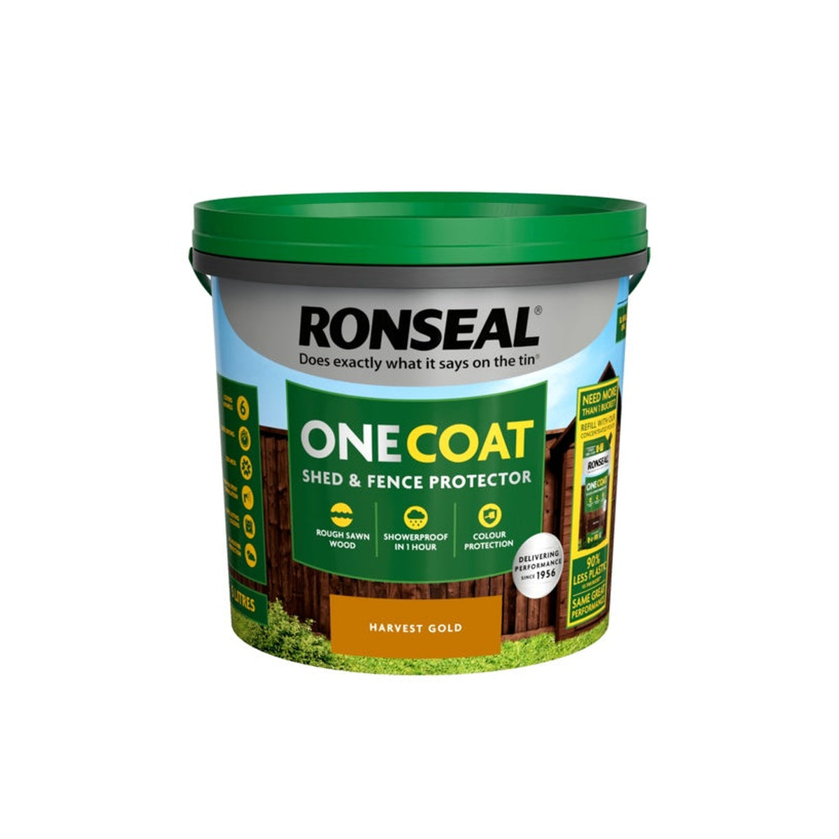 Ronseal One Coat Shed & Fence Protector 5L in Harvest Gold