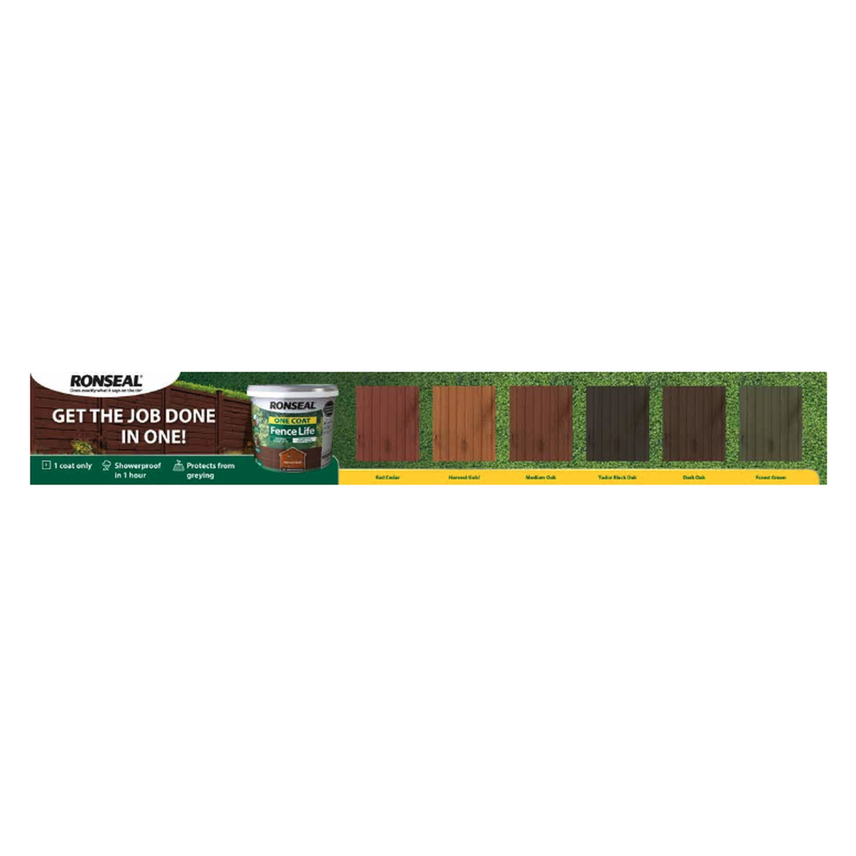 Ronseal One Coat Shed & Fence Protector 5L in Medium Oak, view 4