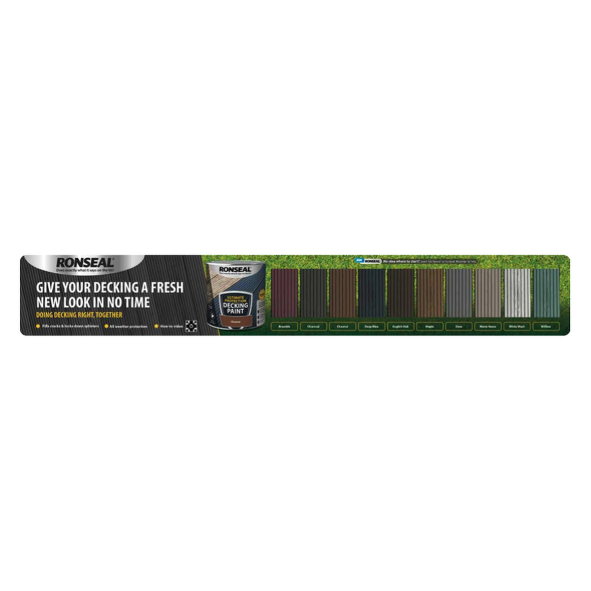 Ronseal Ultimate Protection Decking Paint 2.5L in Willow, view 2