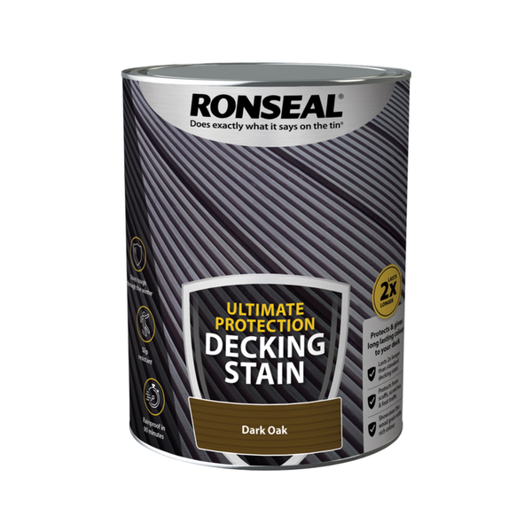 Ronseal Ultimate Protection Decking Stain 5L in Dark Oak