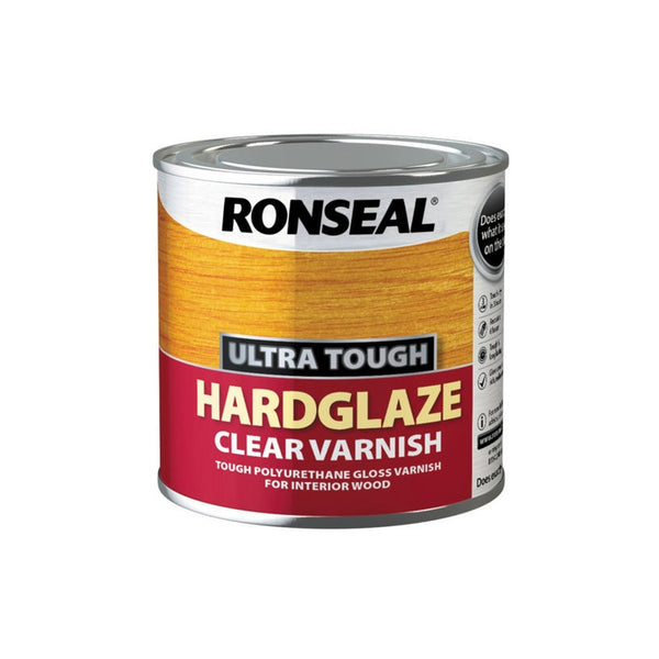 Ronseal Ultra Tough Varnish Hard Glaze 250ml tin