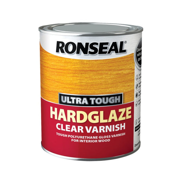 Ronseal Ultra Tough Varnish Hard Glaze 750ml tin