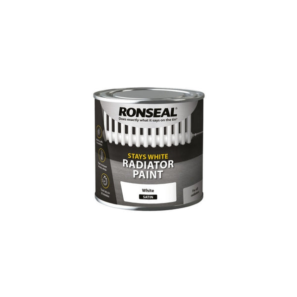Ronseal One Coat radiator paint white satin 250ml