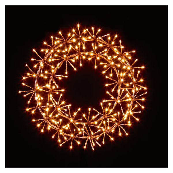 Rose Gold Wreath Cluster - 45cm