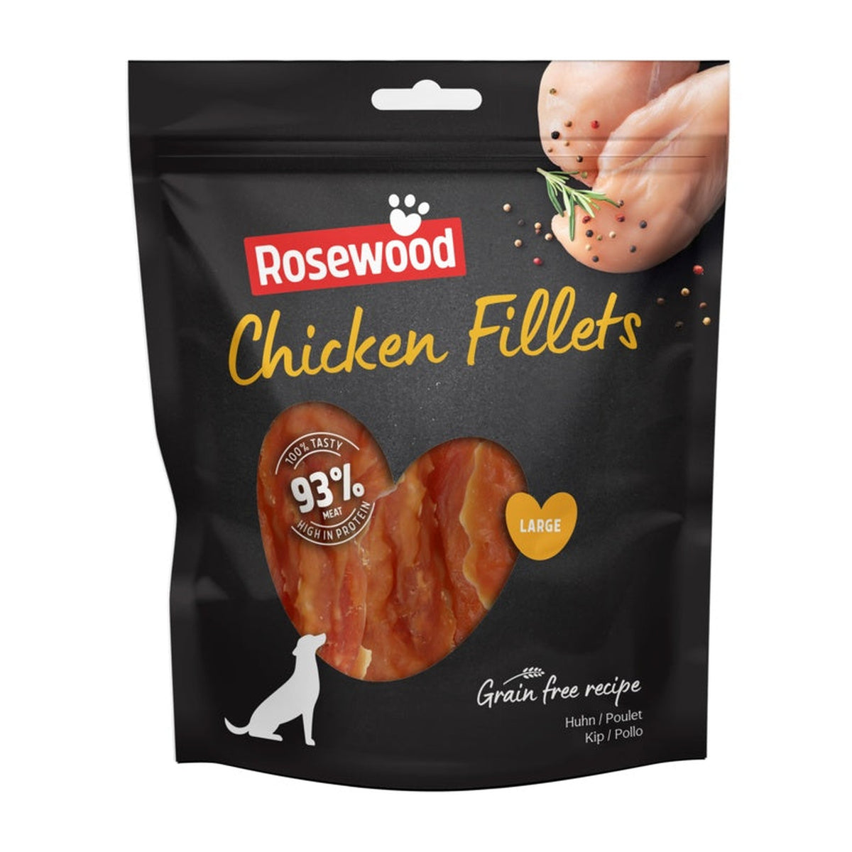 Rosewood chicken fillets dog treats, large