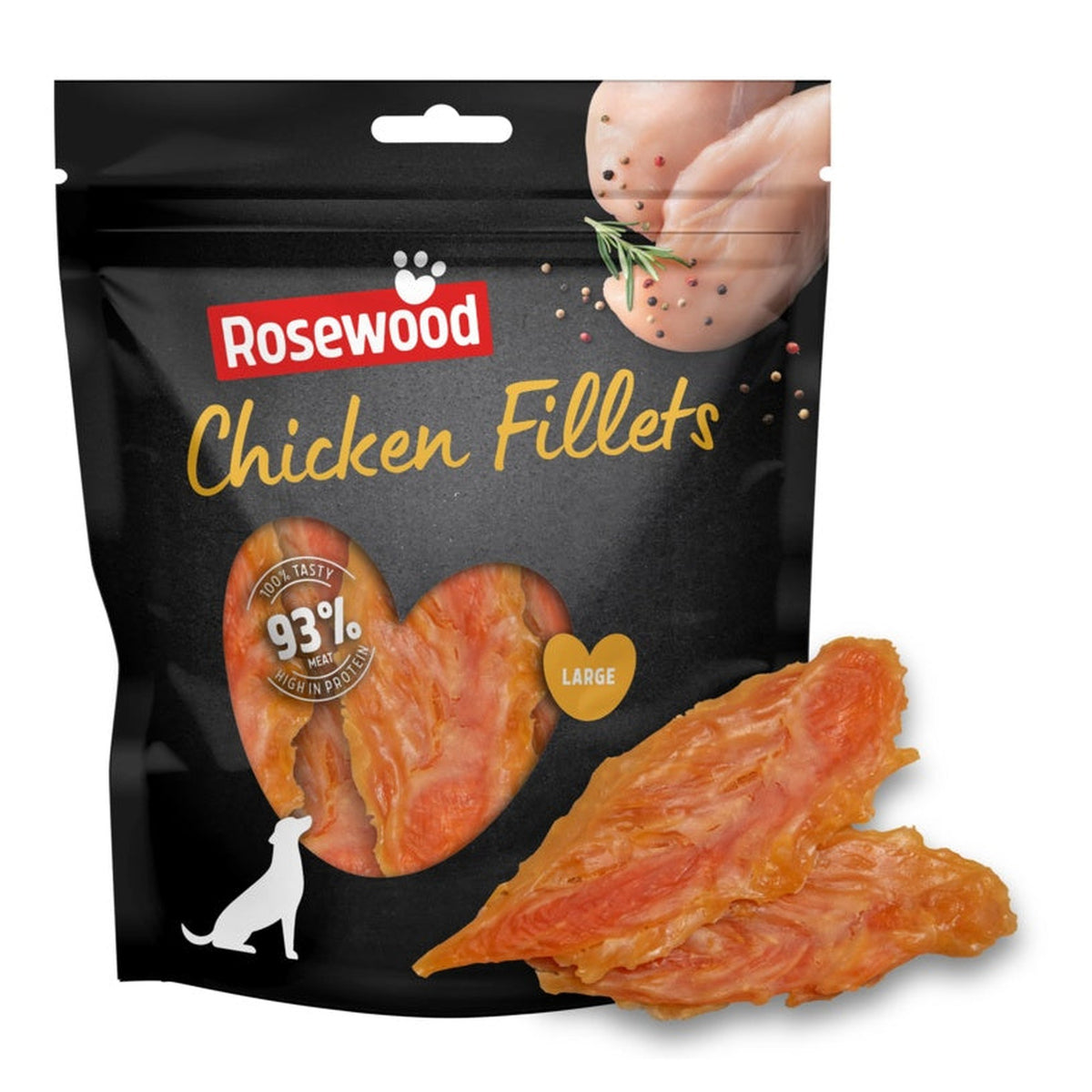 Rosewood chicken fillets dog treats, large, view 5
