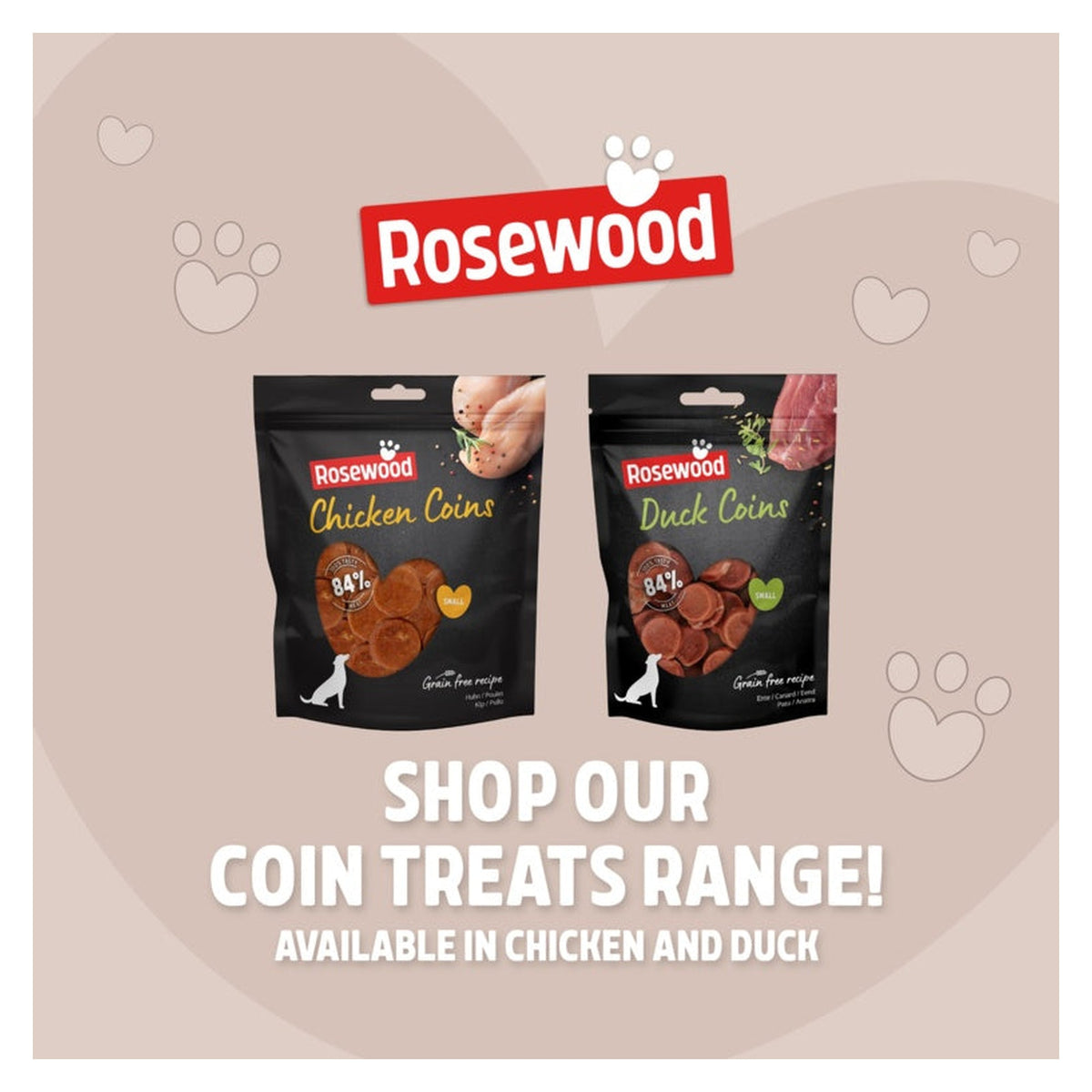Rosewood Duck Coins dog treats 100g, view 6