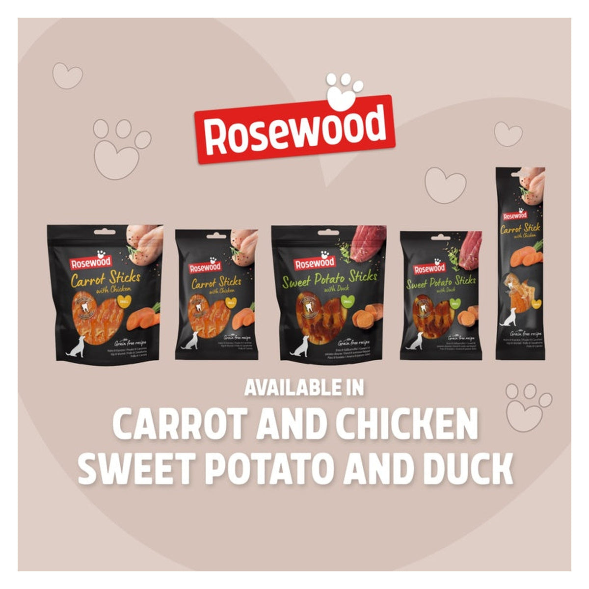 Rosewood duck wrapped sweet potato sticks dog treats 80g, view 7