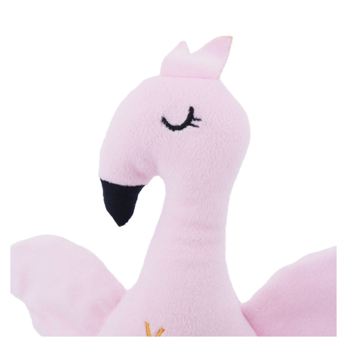 Rosewood eco friendly flamingo squeaky dog toy, view 6