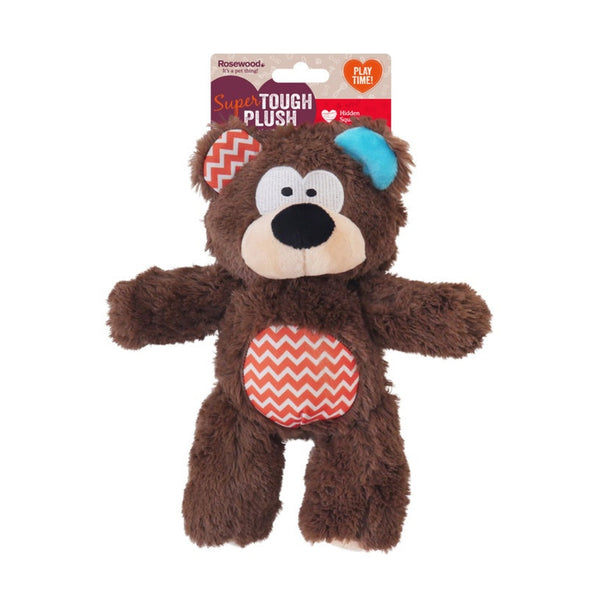 Rosewood super tough plush bear dog toy