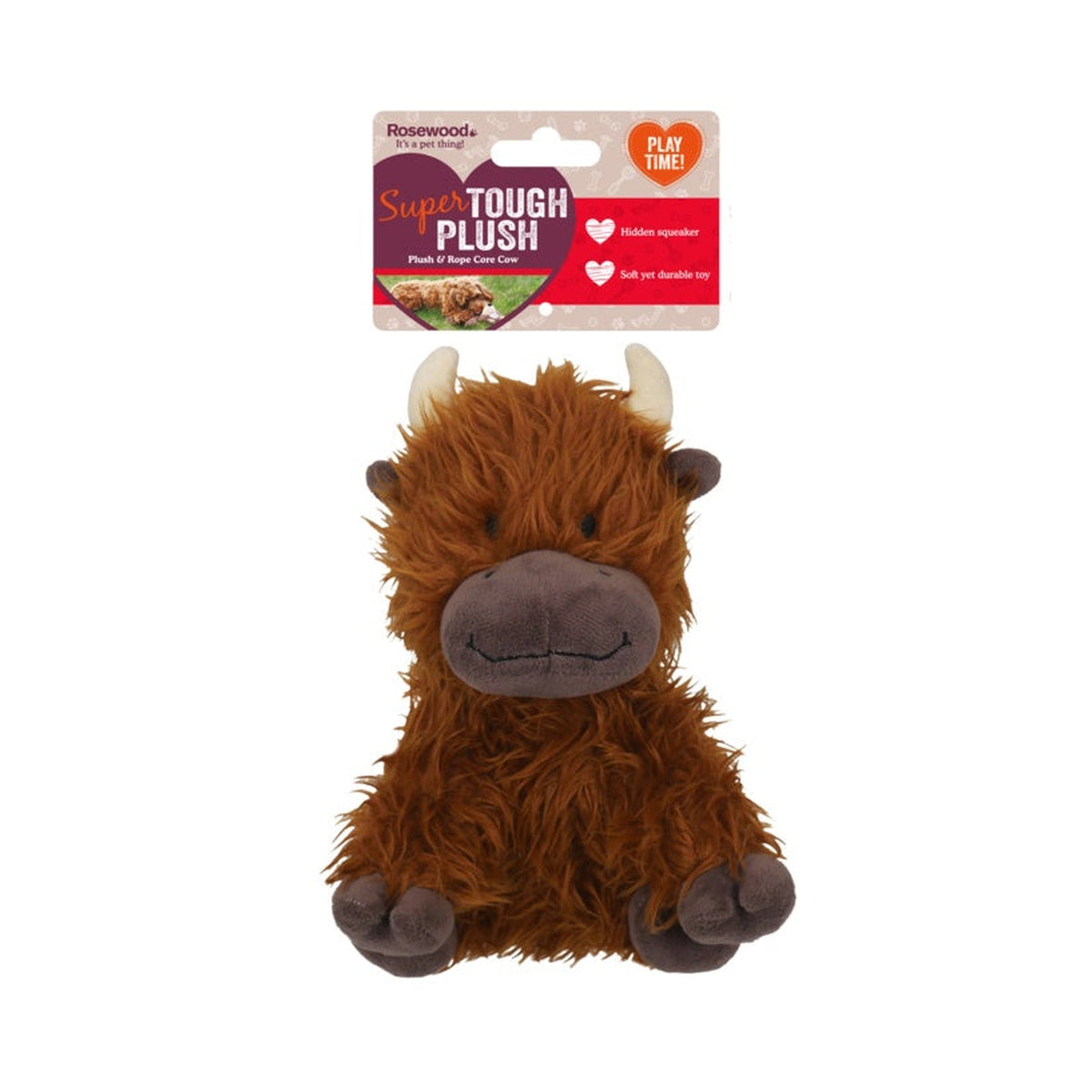 Rosewood Tough Rope Core cow dog toy