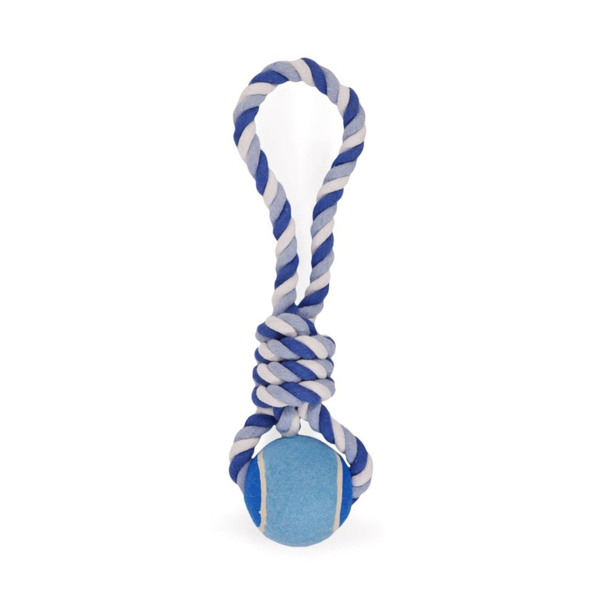 Rosewood twistable tennis ball dog tug toy, view 3