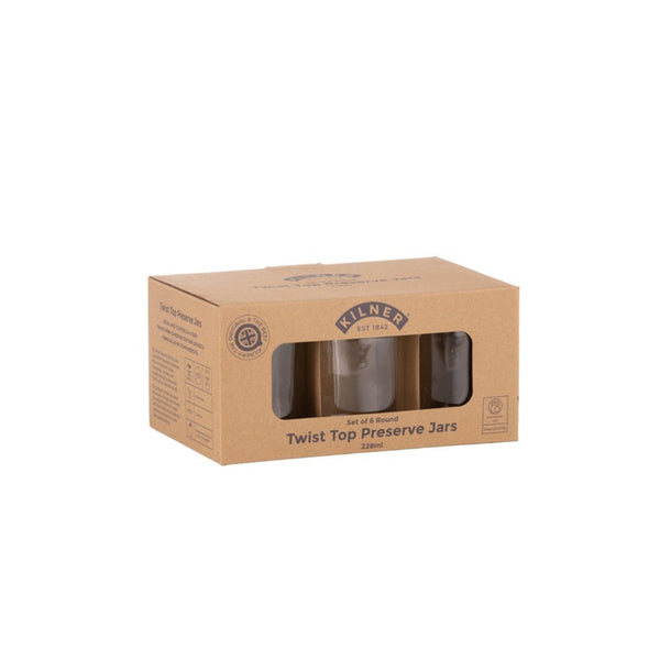 Round Twist Top Jars Set 6 - 228ml