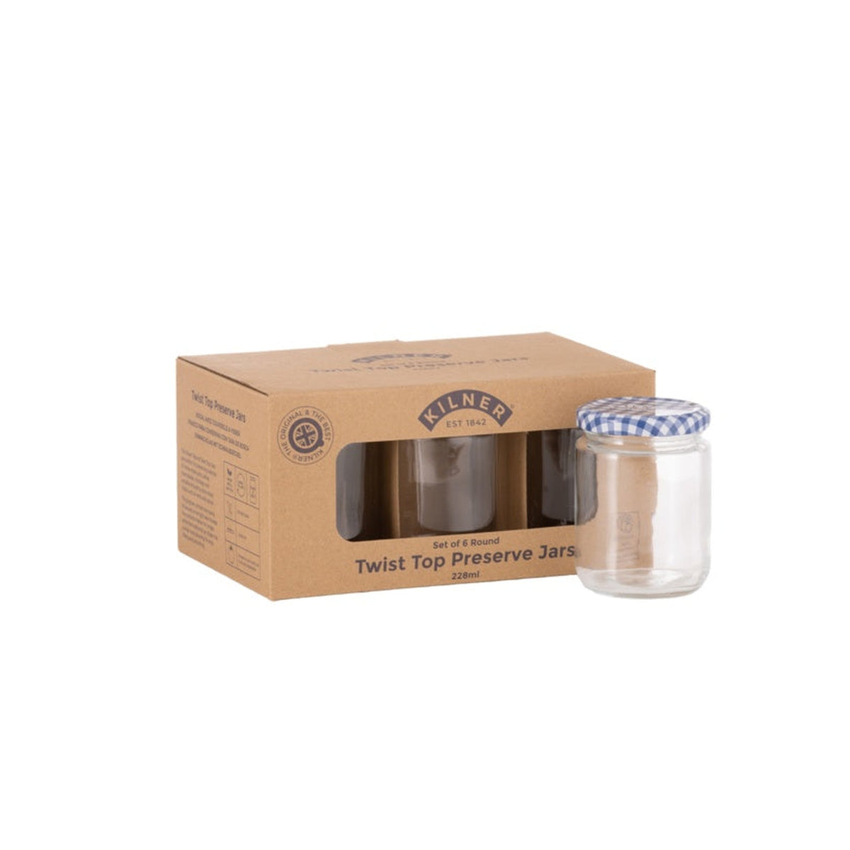 Round Twist Top Jars Set 6 - 228ml, view 2