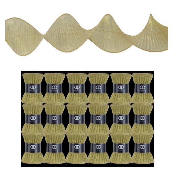 Ruffle Ribbon - 10mm x 2.7m Gold
