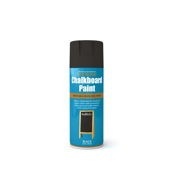Rust-Oleum Chalkboard Paint aerosol 400ml in Black Matt