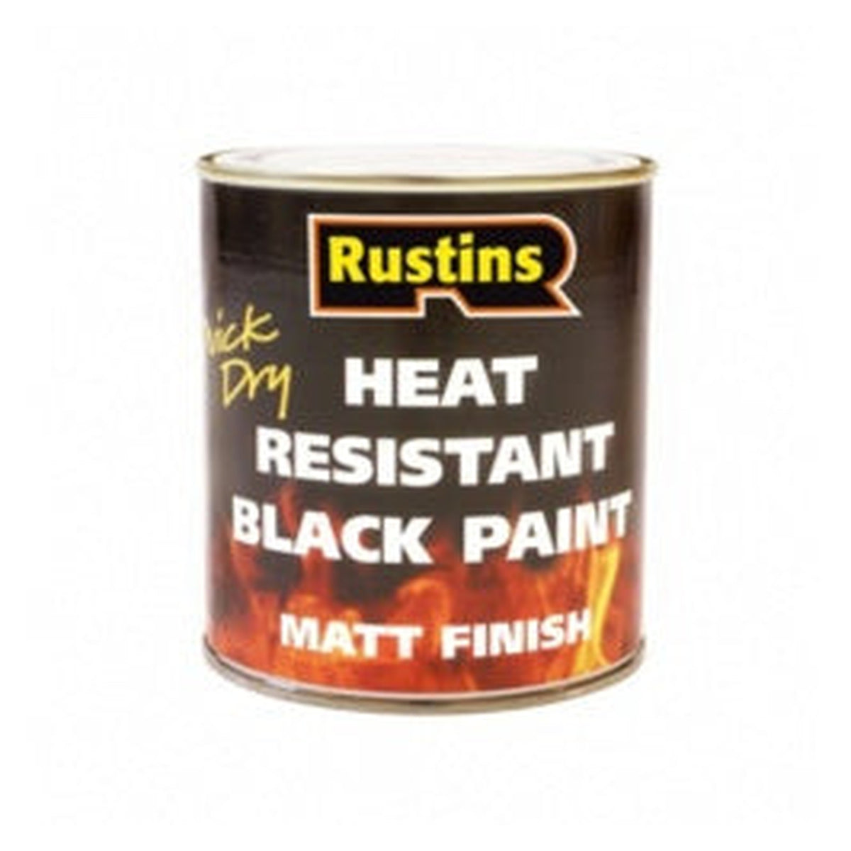 Rustins Heat Resistant Paint Black 250ml