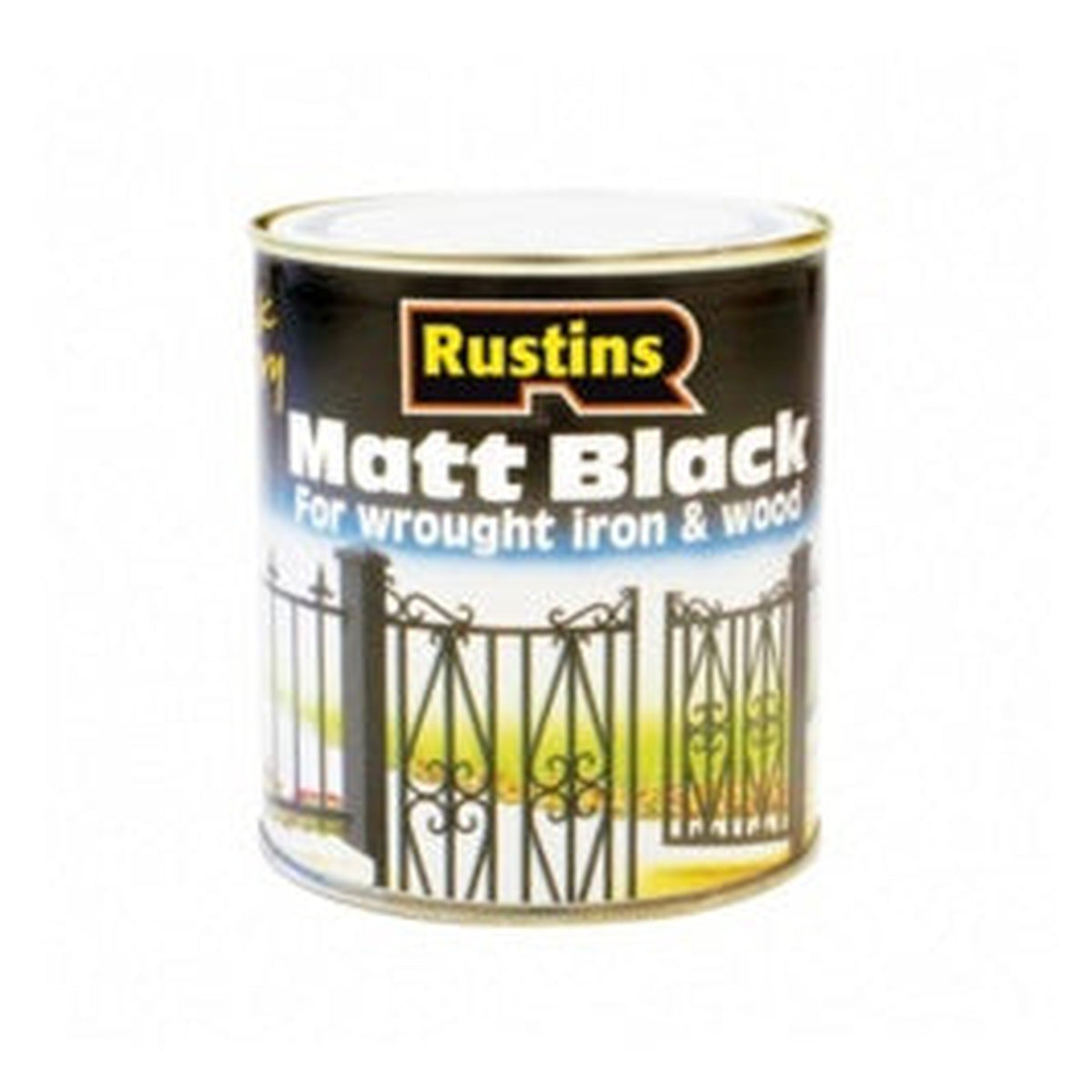 Rustins Quick Dry Matt Black Paint 1L tin