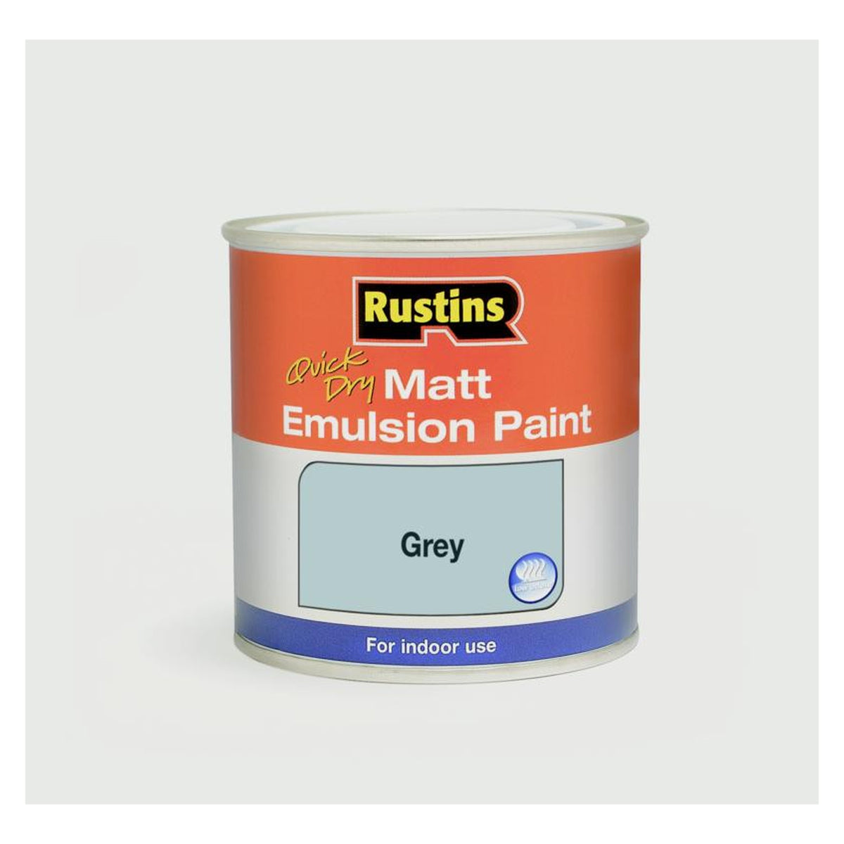 Rustins Matt Emulsion Grey 500ml tin
