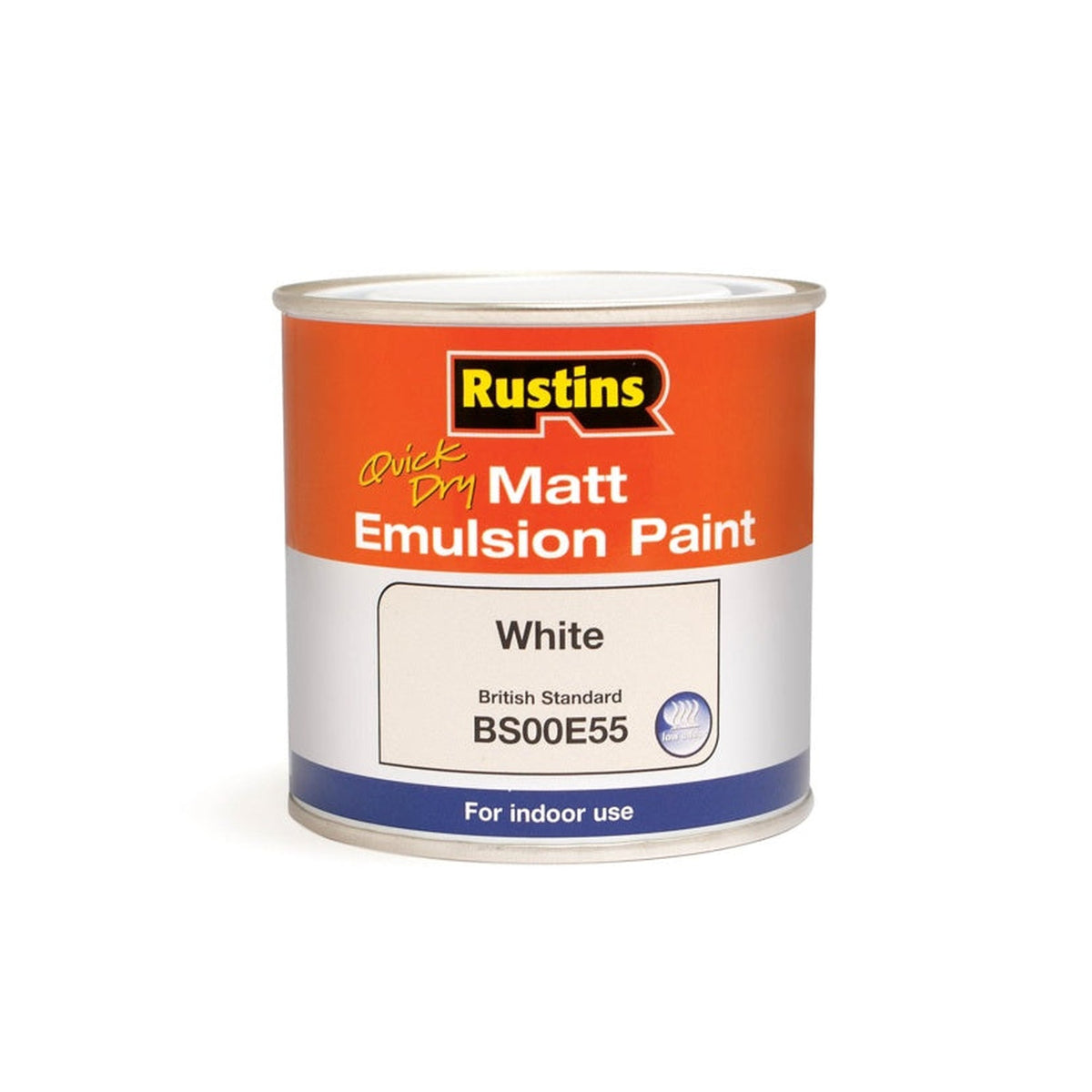 Rustins Matt Emulsion White 250ml tin