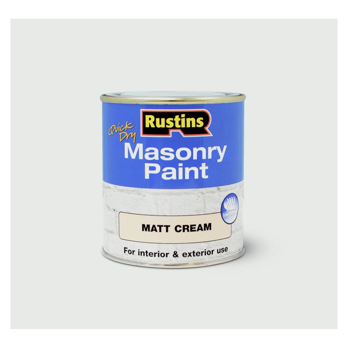 Rustins Quick Dry Masonry Paint 500ml in Cream