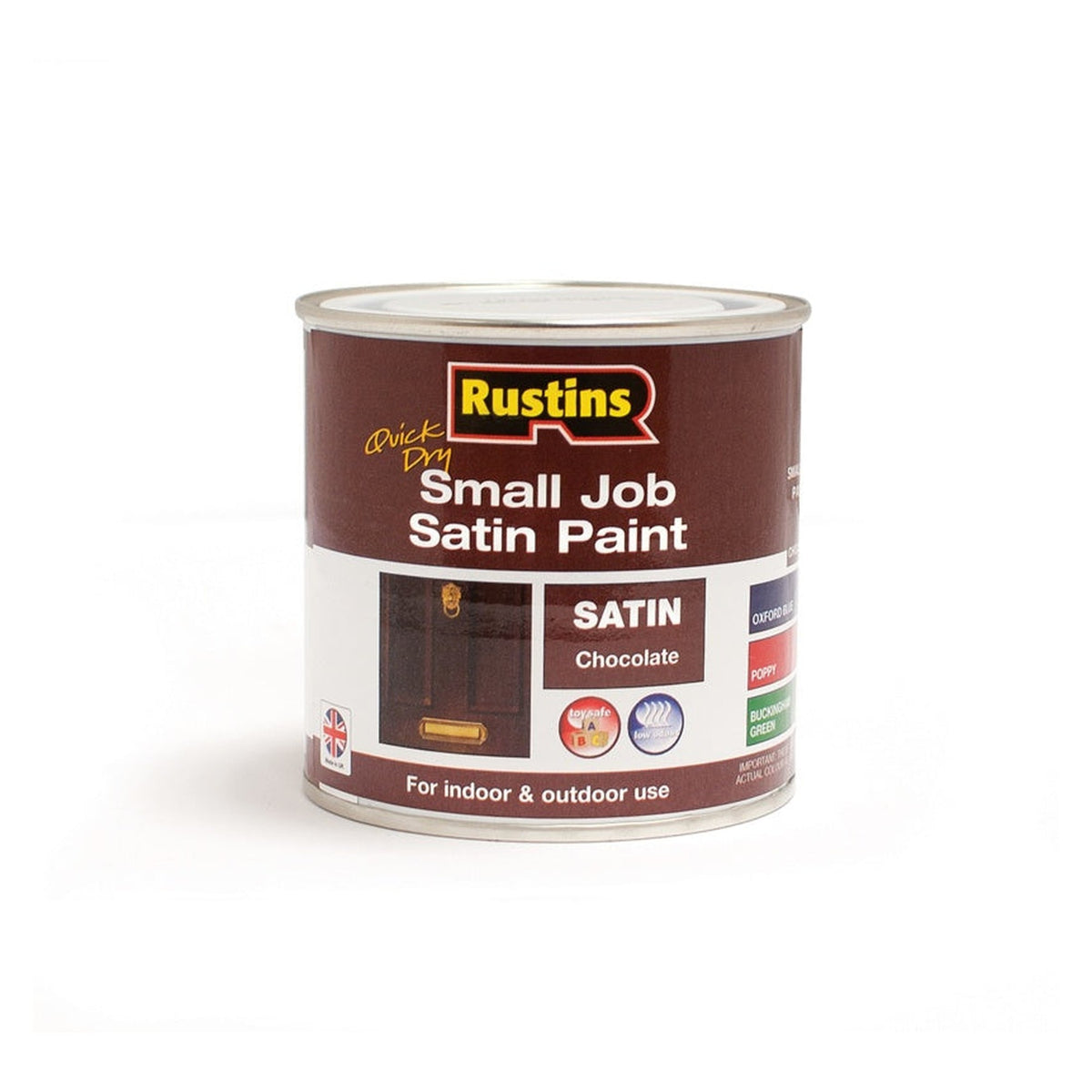 Rustins Quick Dry Small Job Satin Chocolate 250ml tin