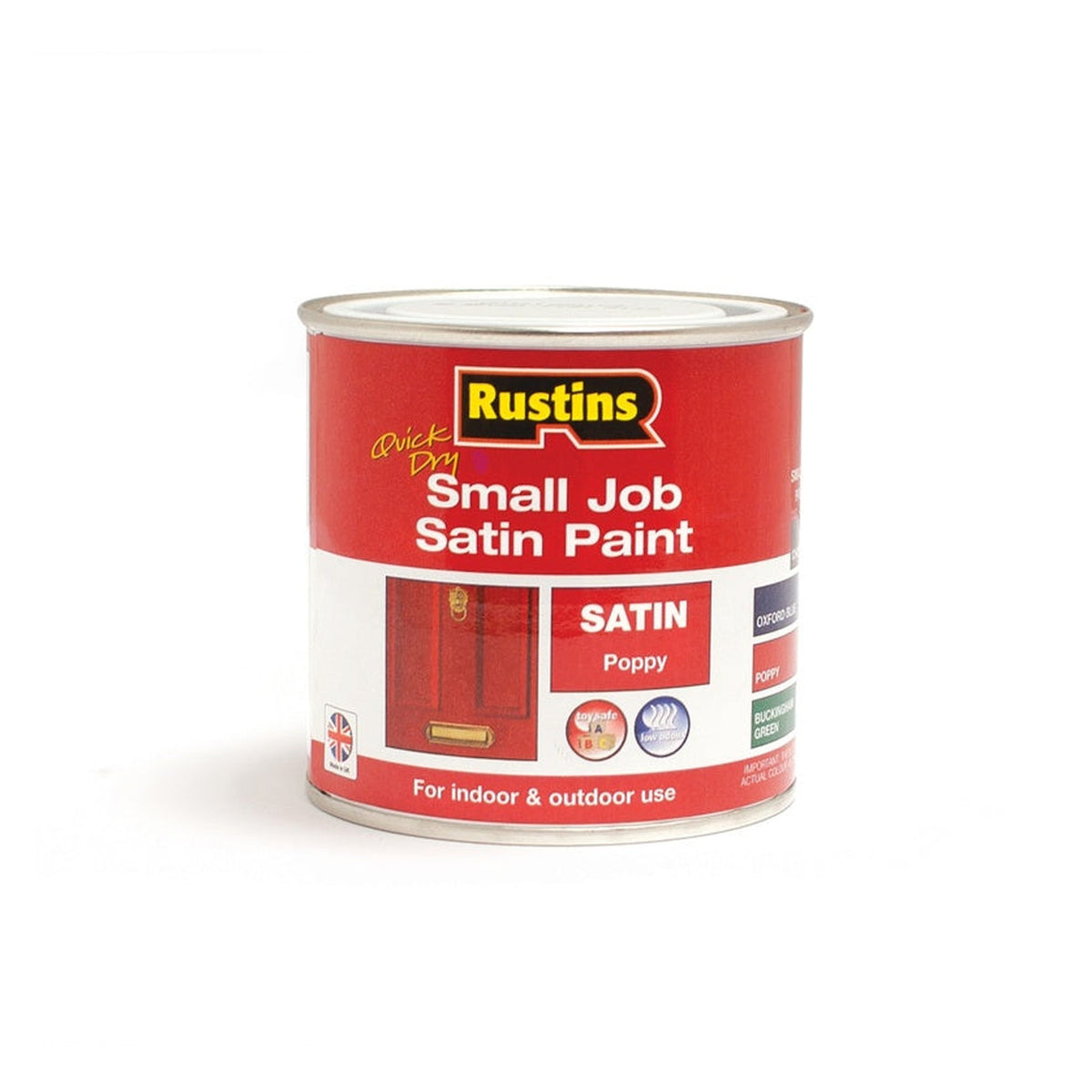 Rustins Quick Dry Small Job Satin Poppy 250ml tin